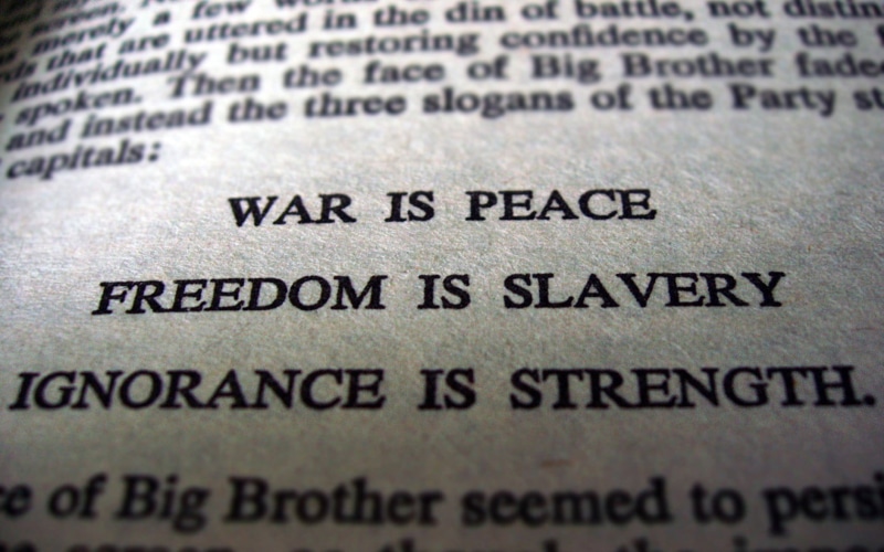 sadness, sign, George Orwell, text, Book quotes, printing out, closeup, no people, business, white, document, quote, finance, 1984, backgrounds, close-up