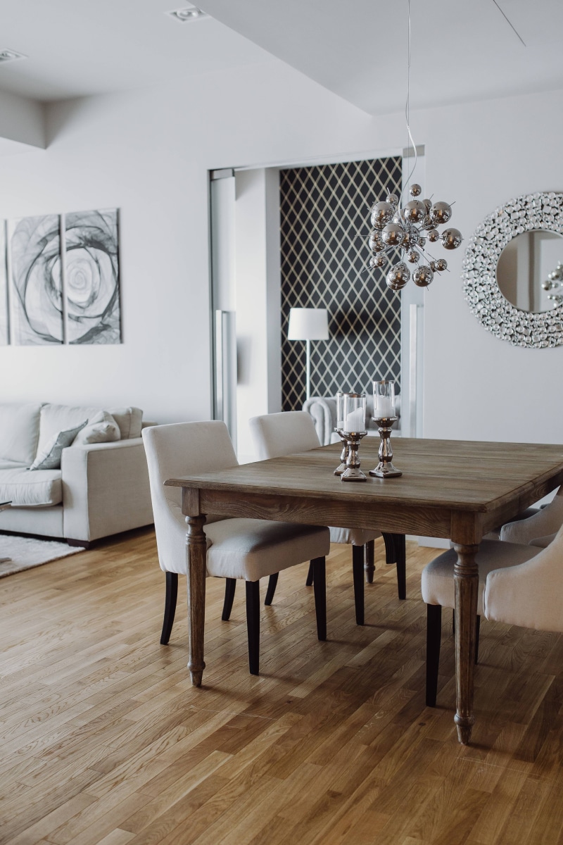 elegant, architecture, parquet floor, 4K, lighting equipment, electric Lamp, ceiling, roomy, wood - material, home decor, living room, decor, wood, hardwood floor