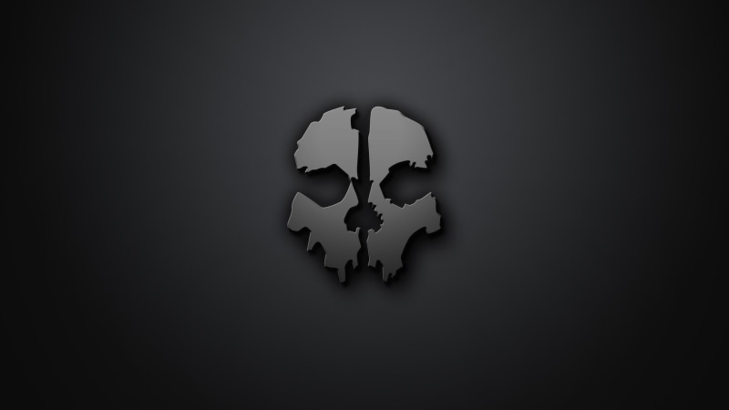 skull artwork minimalism gray background call of duty call of duty ghosts dishonored, 1080P