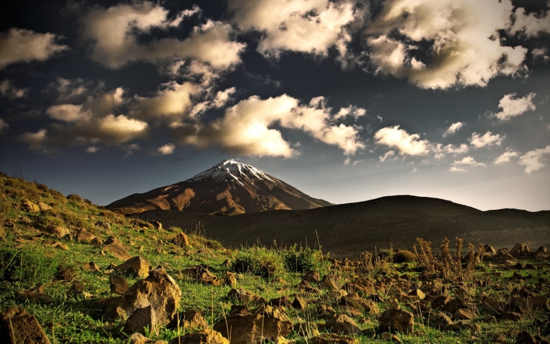 damavand, mountain, landscape, symbolic, 2K
