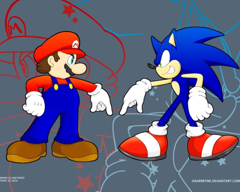 teenager, cartoon, Sonic the Hedgehog, males, 720P, emotion, communication, sign, cheerful, Super Mario, santa claus, child, woman, adult, surprise, people