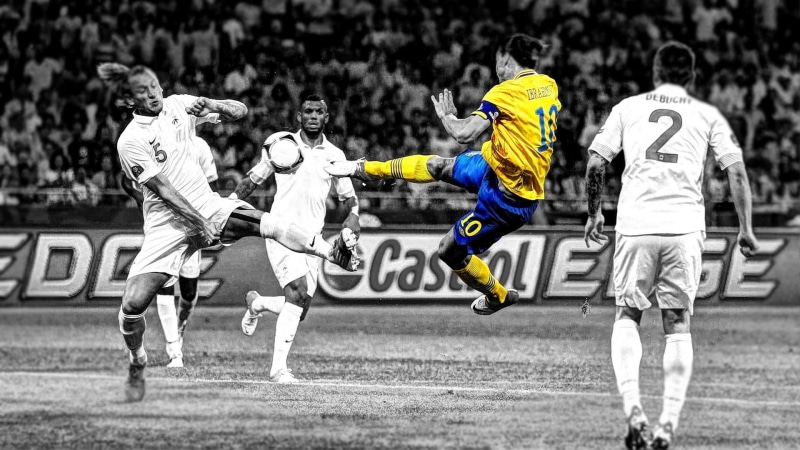 ibrahimovic, selective, soccer, 1080P, football, zlatan, zlatan ibrahimovic, player, color, illustration, sports, yellow, paris saint-germain, 1920x1080