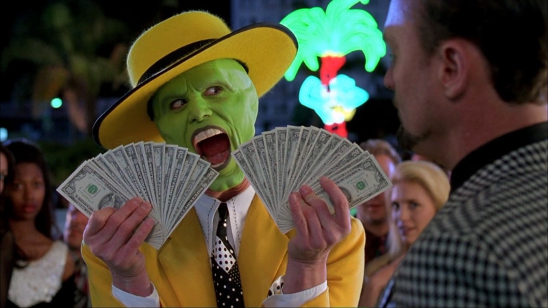 portrait, business, focus on foreground, dollar, adult, smiling, lot, men, joker, mid adult men, holding, money, group of people, 1080P, film stills, fan