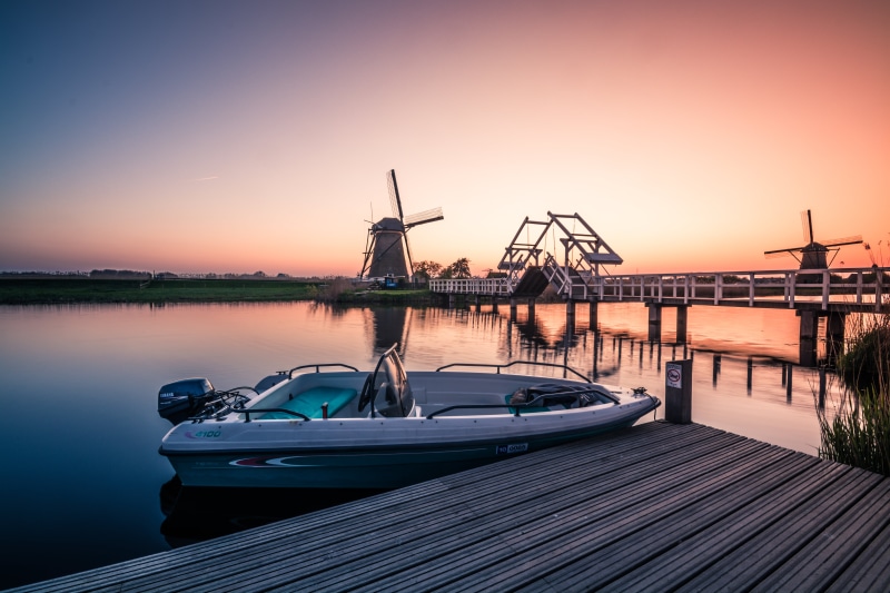 europe, old, countryside, Kinderdijk, colorful, teal, power, sky, nautical Vessel, dutch, vintage, traditional, sun, nature, sunrise - Dawn, scene, historic