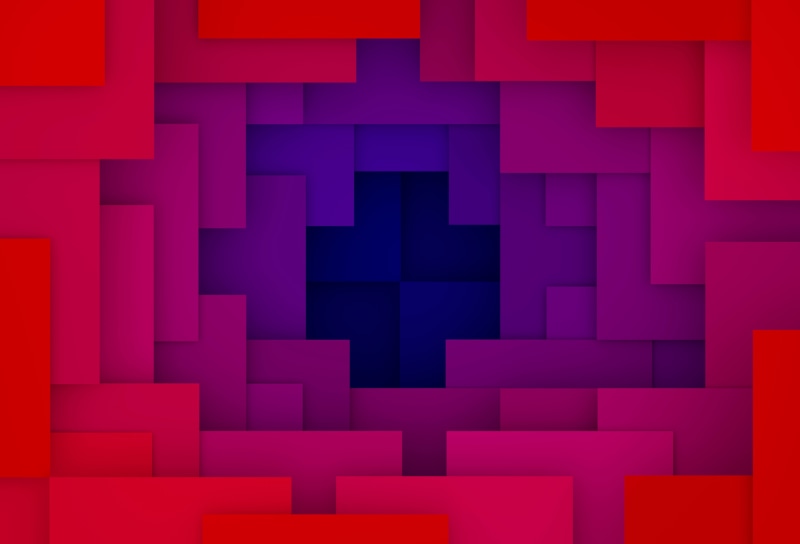 pattern, colorful, geometry, blue, backgrounds, close-up, full frame, illusion, large group of objects, background, no people, red, optical, geometric shapes