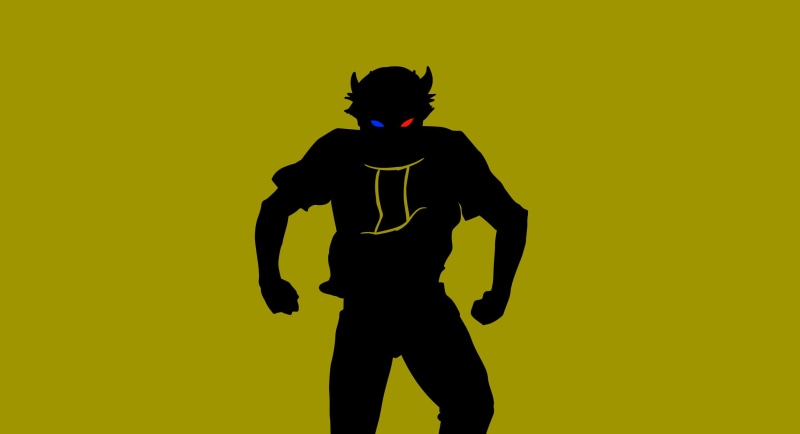 standing, rear view, one person, lifestyles, copy space, MS Paint Adventures, studio shot, silhouette, 2K, Homestuck, men, arts culture and entertainment