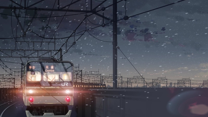 street, architecture, anime, white, snowing, car, no people, city, snow, nature, headlight, 1080P, mode of transportation, black, sky, illuminated, motor vehicle