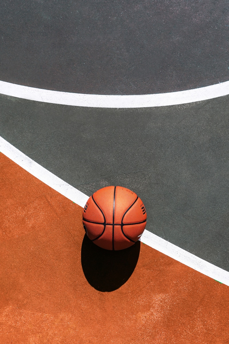balls, top view, basketball, 4K, sport, basketball court