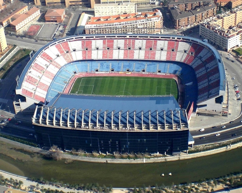 Atletico Madrid, city, 720P, the past, urban, group of people, history, arts culture and entertainment, day, aerial view, built structure, nature, crowd