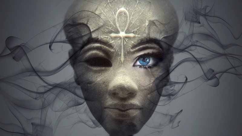 symbol, characters, human face, headshot, sculpture, illustration, fantasy, shadow, atmospheric, fantasy picture, conjure, deity, digital composite, body part