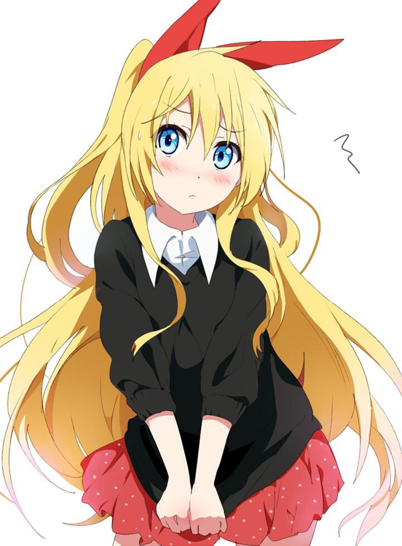grief, blond hair, nisekoi, hair, anime, women, series, human body part, nature, long, depression - sadness, emotion, sadness, blue, people, boy, body part