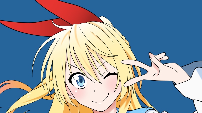 blonde, representation, emotion, anime girls, ribbon, 2K, blue eyes, anime, clear sky, hair, girl, clothing, school uniform, hair ornament