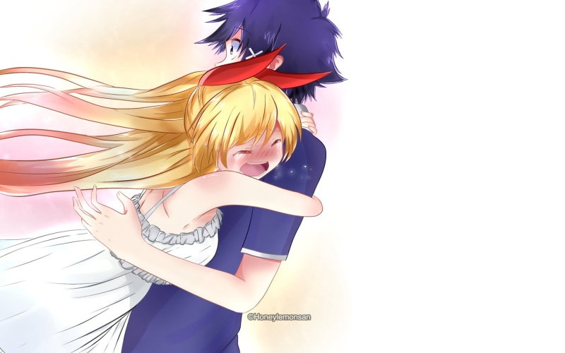 Raku Ichijō, Chitoge Kirisaki, Anime, Nisekoi, 1080P