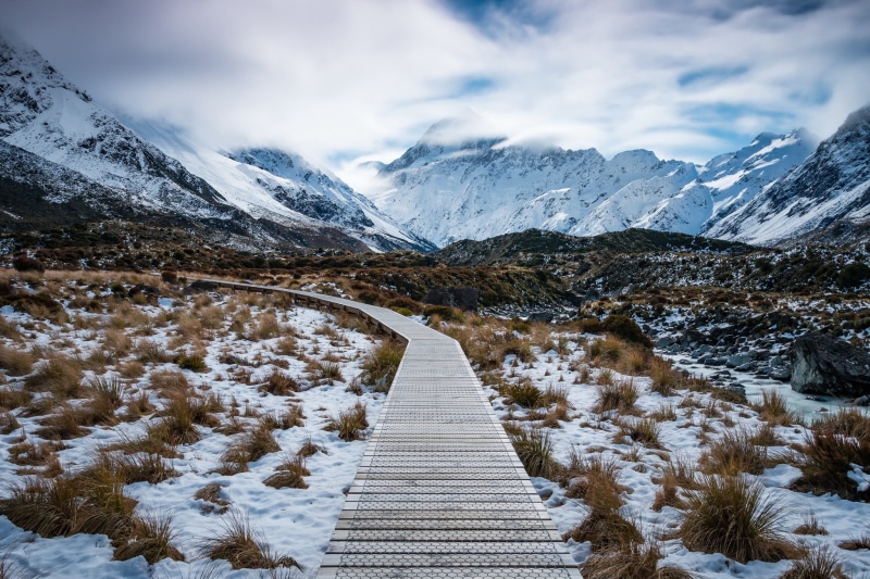 New Zealand, 1080P, Aoraki Mount Cook National Park, Mount Cook, Path to Aoraki