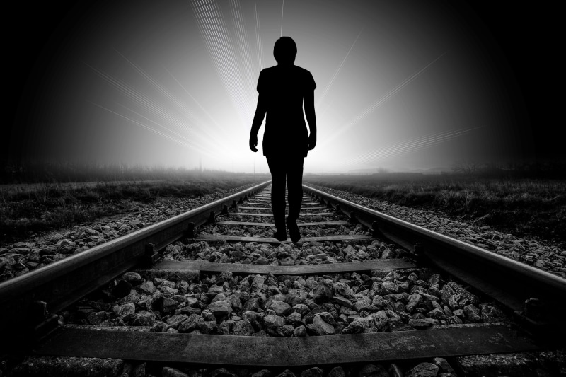 hope, ascent, religion, adult, die, standing, 2K, transportation, come forward, way of life, away, young adult, the way forward, travel, light, rear view