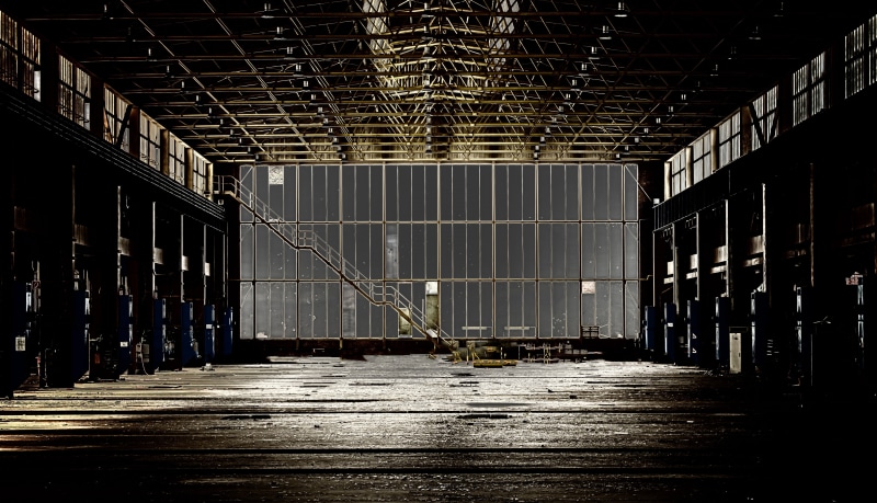 hall, grey, distribution warehouse, indoors, day, decline, building, no people, flooring, metal, run-down, facade, obsolete, twilight, pforphoto, warehouse