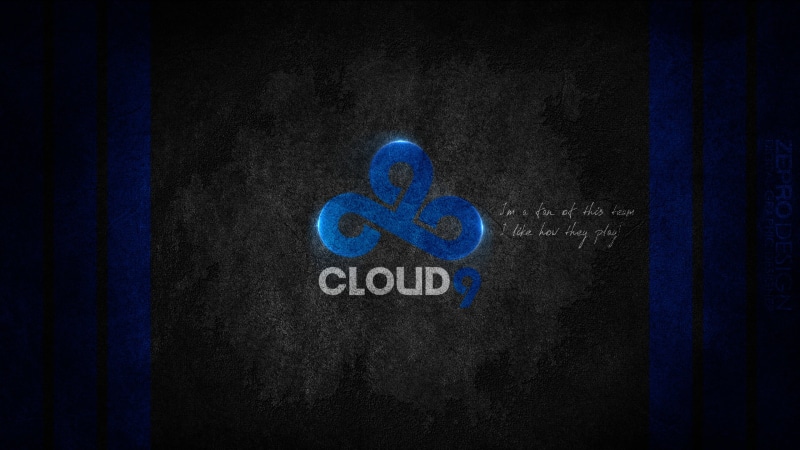 success, logo, organization, cloud 9 team, games, studio shot, esprorts, love, pop art, design, black background, strategy, internet, blue, Ira, single Word