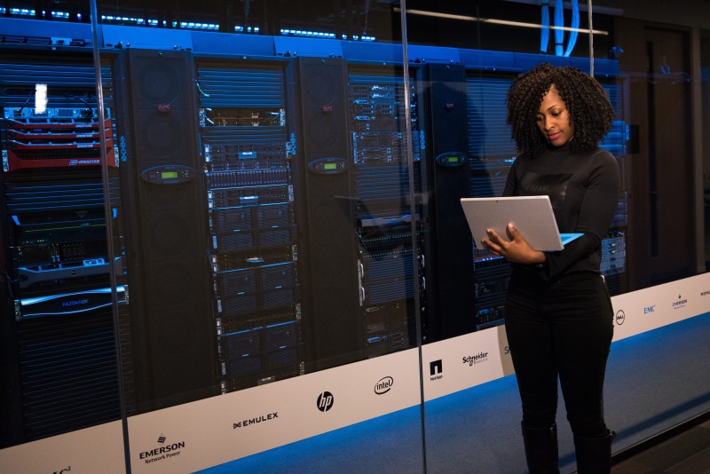 it support, equipment, office, internet, connection, reflection, server, network, data, glass, person, work, indoors, computer network, communication, wireless technology