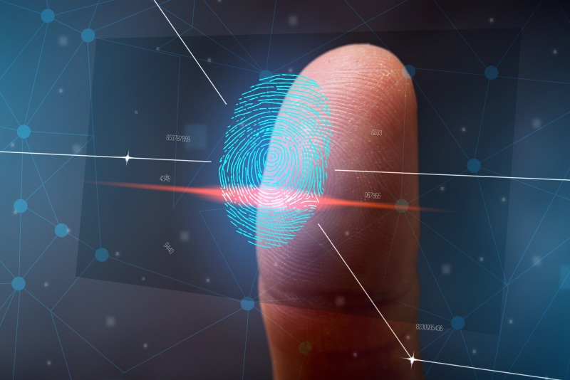 fingerprint, blue, do not check biometric data!, imprint, the Apocalypse is nigh, high technology, finger, electronics, scan, line, leather, total control