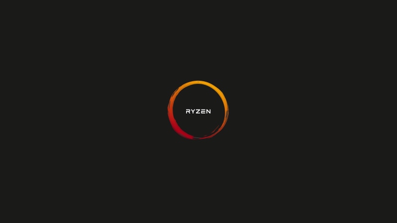 simple, simple background, AMD, typography, RYZEN, logo, 4K