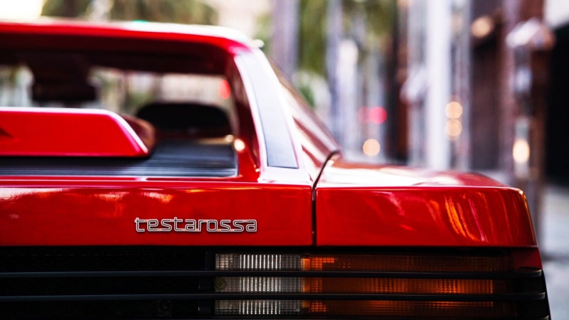 Vehicle, 1080P, Ferrari Testarossa, Car, Red Car, Ferrari