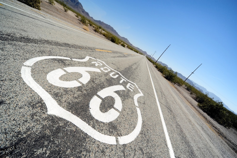 number, landscape, road sign, information, communication, symbol, transportation, white color, Route 66, USA, western script, 4K, brown, nature, direction