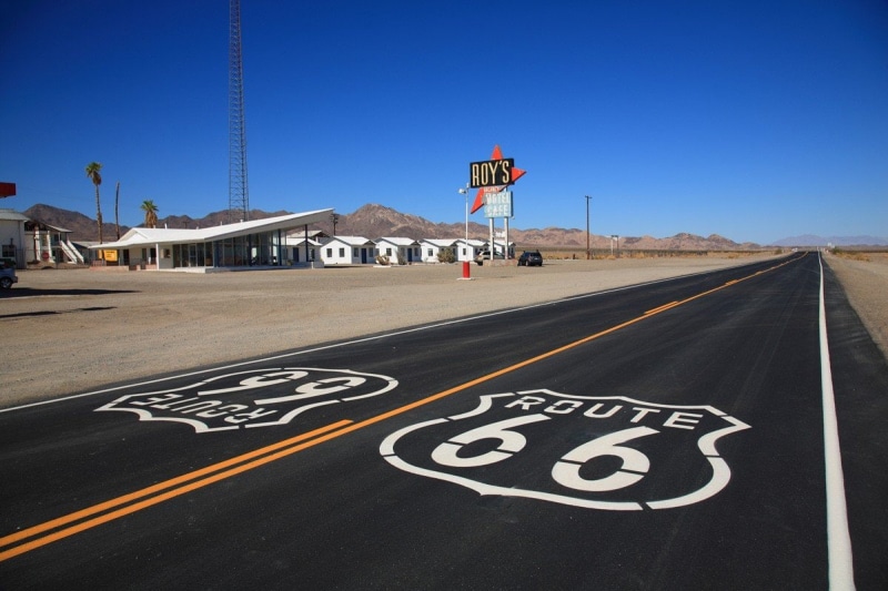 sand, Restaurant, USA, Motel, road, highway, Desert, 480P, california, Route 66
