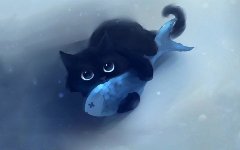 animal, undersea, fish, marine, no people, black, sea life, 1080P, cartoon, animals, Apofiss, swimming, water, vertebrate, artwork, underwater