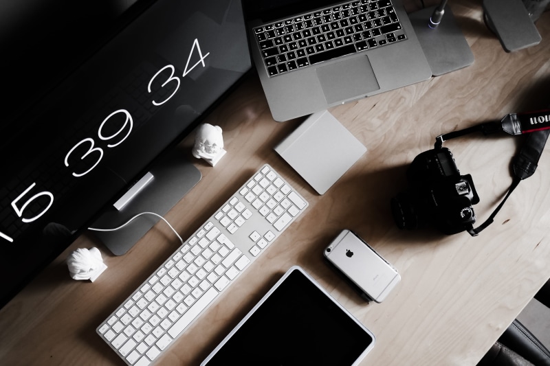 computer equipment, computer key, computer, keyboard, furniture, work, directly above, tablet, home office, wireless technology, high angle view, working