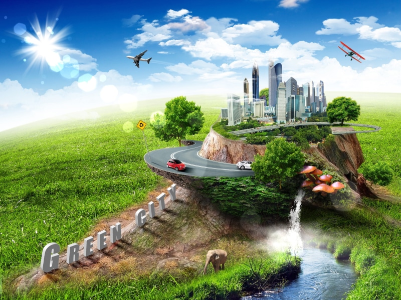 City, Creative, Design, 2K, Pictures, Green