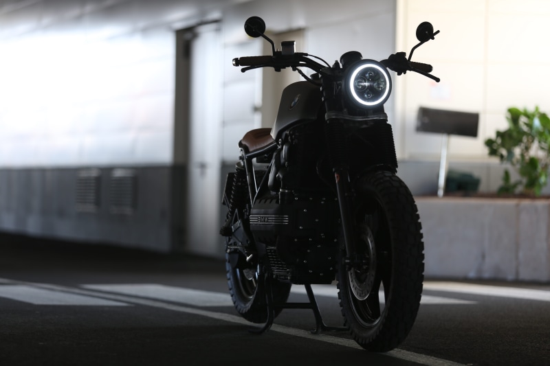 HD, stationary, parking, focus, automotive, transportation, parked, black color, scrambler, land vehicle, no people, motorcycle, cafe racer, motor bike