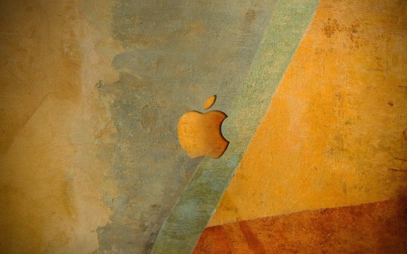 vintage, 2K, grunge, apple, logo, apple logo, background, different, logo apple