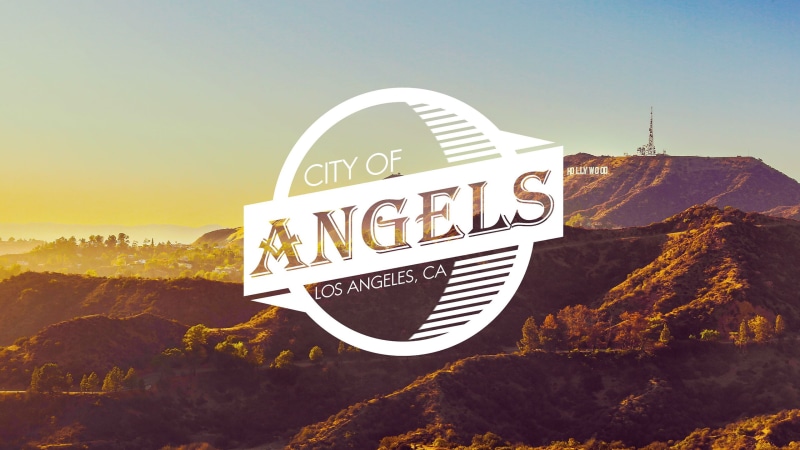 la, angels, hd, 2K, city, cityscape, ca, hollywood, angeles, logo, los, mountains