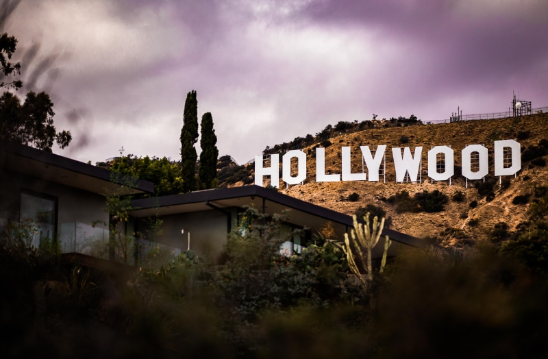 moonlight, the past, hollywood sign, travel destinations, near, architecture, plant, cloud, america, nature, history, cloud - sky, old, color, glass, la