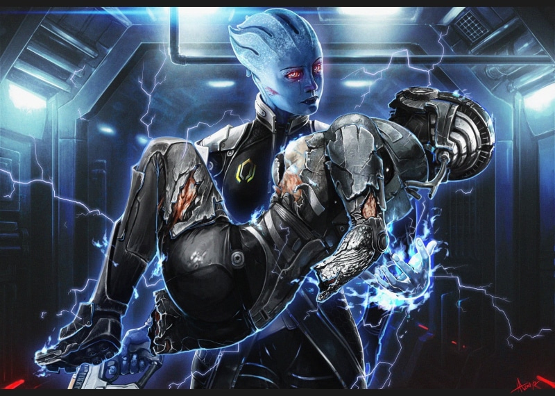 military, Liara TSoni, men, waist up, human representation, futuristic, silver colored, protection, 720P, Mass Effect 2, government, robot