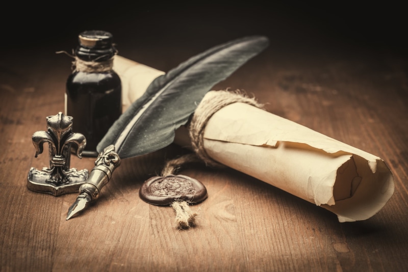 quill pen, glass - material, cork - stopper, corkscrew, old, still life, food, letter, the past, metal, table, close-up, feather, wellbeing, wood - material