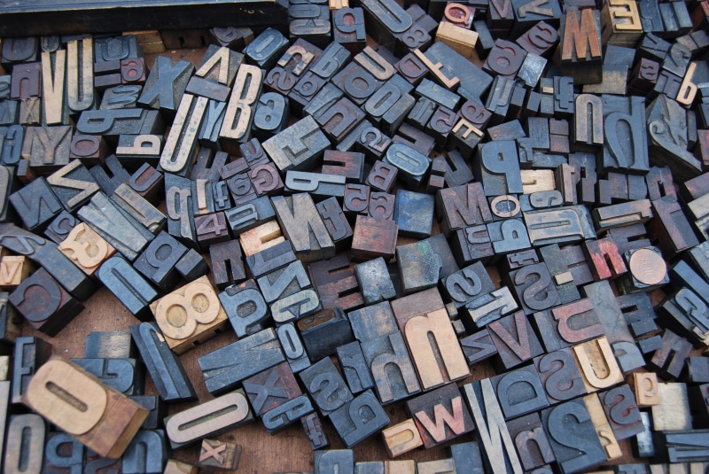 toy, printing, block, backgrounds, number, large group of objects, variation, still life, no people, jumble, press, wood printing press letter, typescript