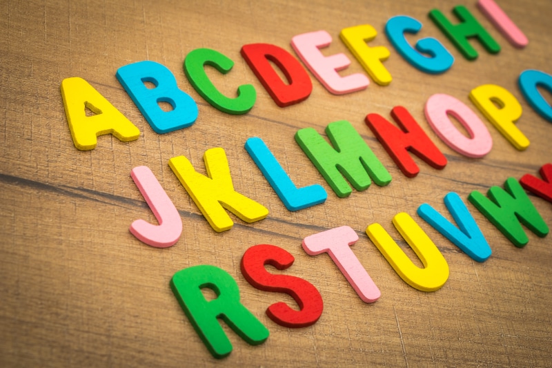 text, abc, kids, letter, educate, alphabets, wood - material, letters, english, capital letter, school, 5K, academic, child, color, pupil, play, high angle view