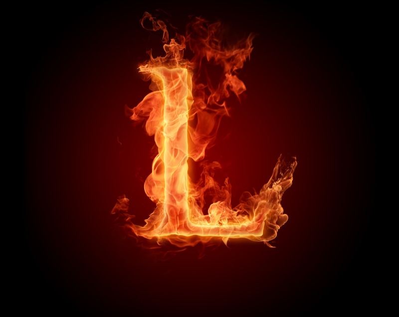 isolated, heat - Temperature, alphabet, burning, burnt, letter, destruction, black background, outdoors, backgrounds, orange Color, l, glowing, shape, Litera