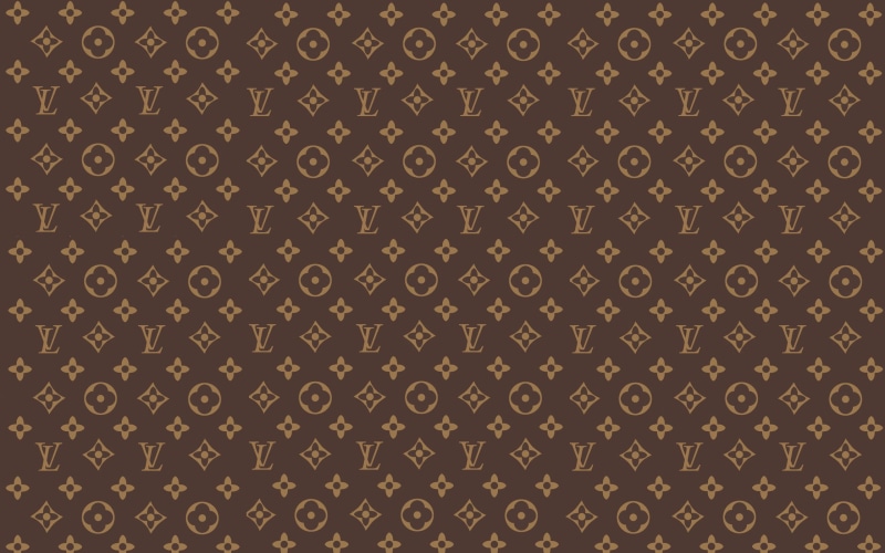 fon, brown, 2K, patterns, wall, Louis Vuitton, LV