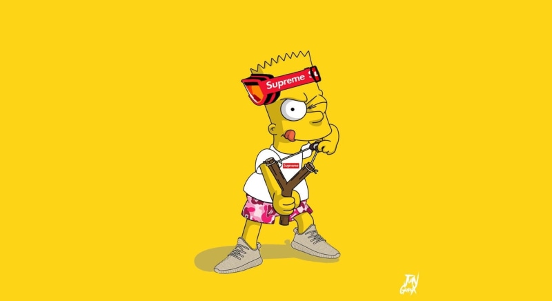 1080P, Supreme, The Simpsons, Supreme (Brand), Bart Simpson, Products