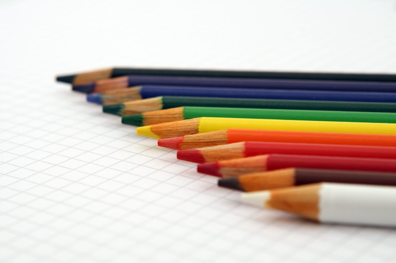 brown, colours, colored, art, orange, copy space, business, indoors, order, art and craft, learning, focus, colourful, blue, pencil, photography, sharp