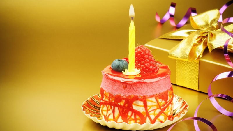 Candle, Gift, Birthday, 4K, Cake, Mini, Strawberry