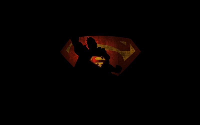 cartoon/comic, black, superman, 1080P, logo, hd
