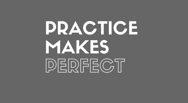 practice, 1080P, makes, Perfect, Artistic, Typography