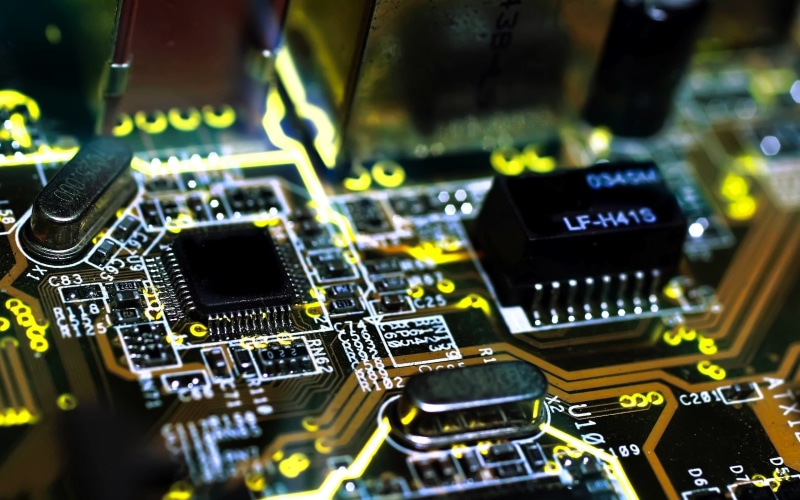 macro, circuitry, circuit boards, PCB, hardware, 2K, motherboards, technology, microchip