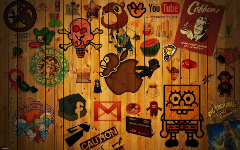 4K, apple, texture, wood, cartoon backgrounds