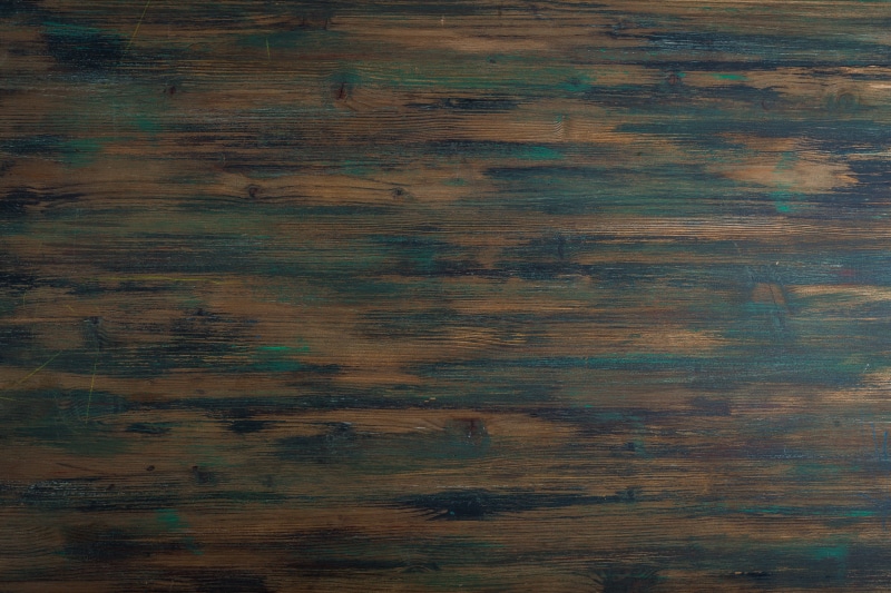 hardwood floor, fence, painting, old tree, blue, green, old fence, full frame, 5K, brown, hardwood, indoors, flooring, rustik, surface level, material