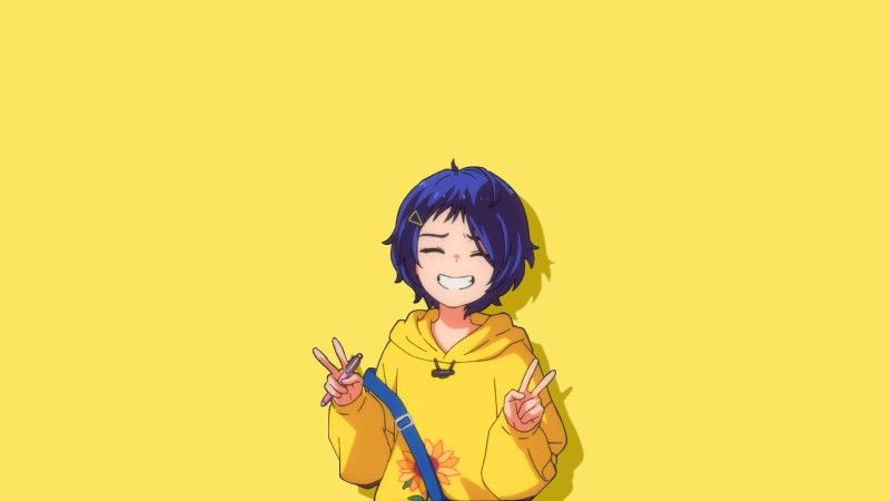 minimalism, yellow, wonder egg priority, 1080P