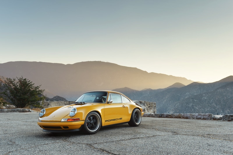 Targa, Singer, Porsche, coupe, 911, 4K, yellow, 2015